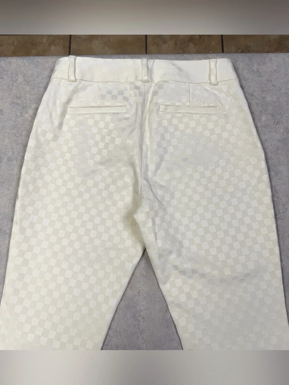 Banana Republic Subtle Hampton Petite Pants Size 0P Ivory